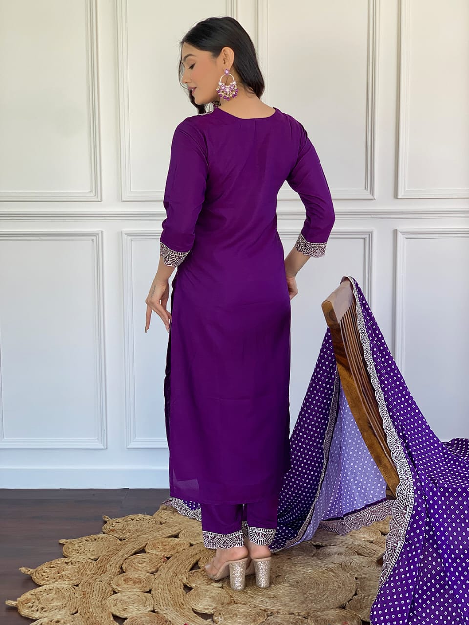 KF 457 Kalaai Viscose Chanderi Embroidery Kurti With Bottom Dupatta Wholesalers In India